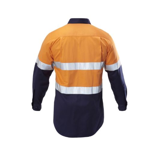 Picture of HI VIS 2TONE DRILL L/SL TAPED SHIRT
